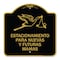 Signmission Estacionamento Para Nuevas Y Futuras Mamas, Black & Gold Aluminum Sign, 18" x 18", BG-1818-24091 A-DES-BG-1818-24091 - alternate 1